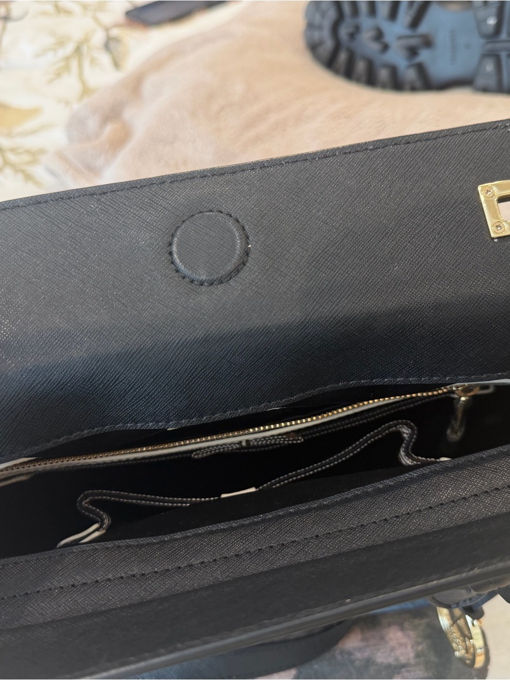 henri bendel Black Star Motif Satchel with Gold Studs - Picture 4 of 5